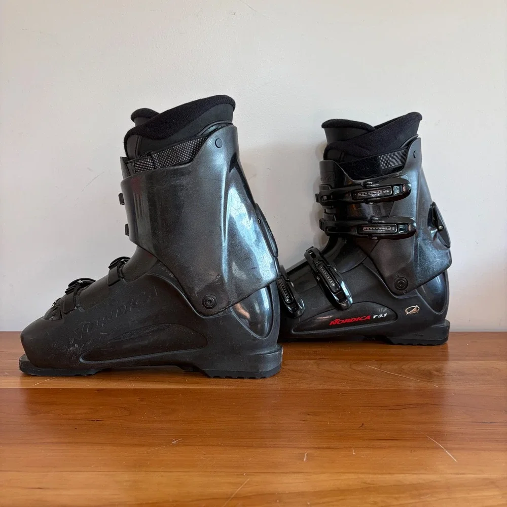 Nordica T3.1 Mens Downhill Ski Boots Black Size 29.5 330mm Made in Italy